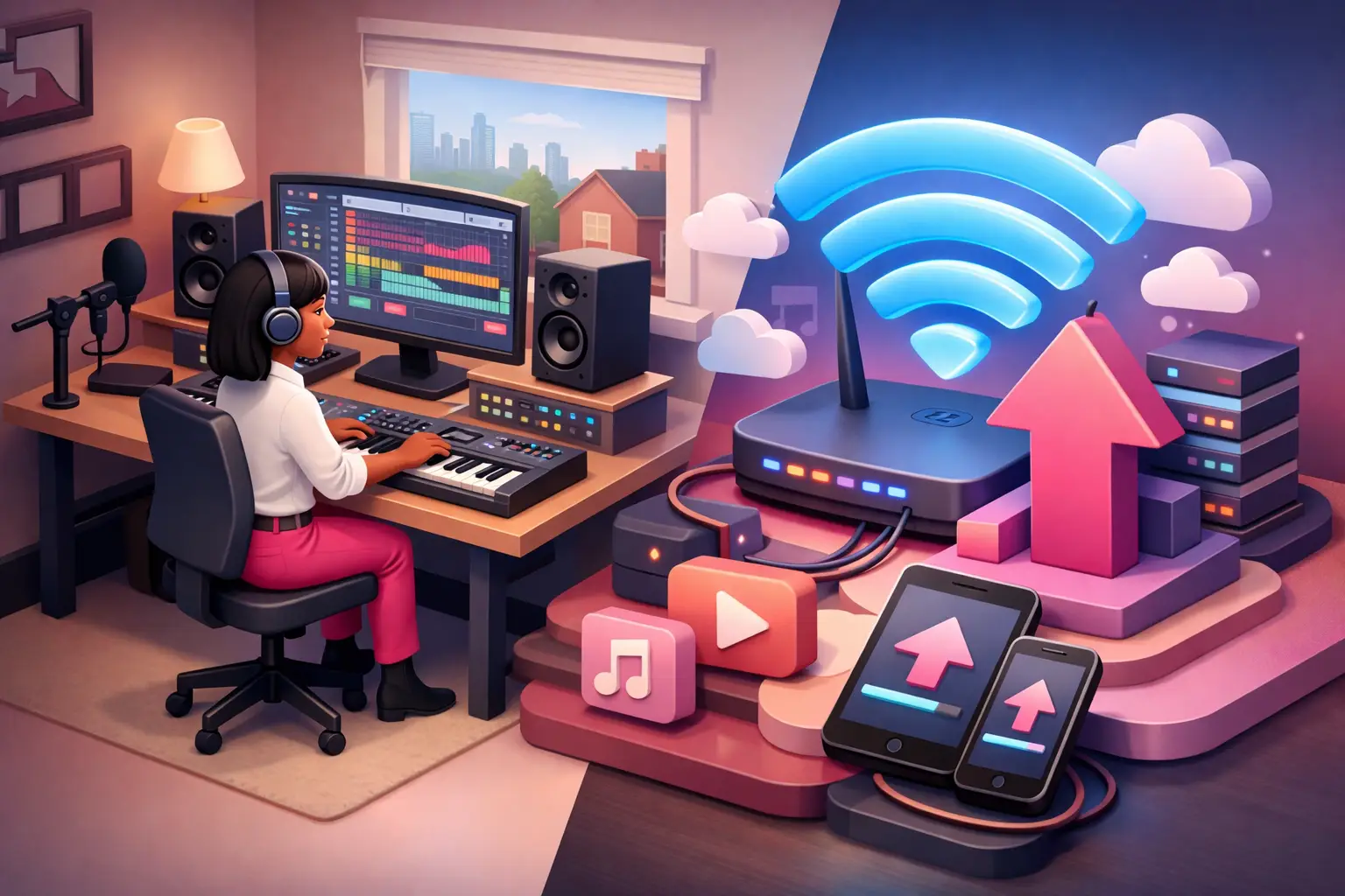 Broadband for Music Production and Large Uploads UK
